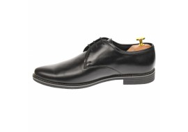 Pantofi barbati, casual, din piele naturala box, negru -  P80NBOX